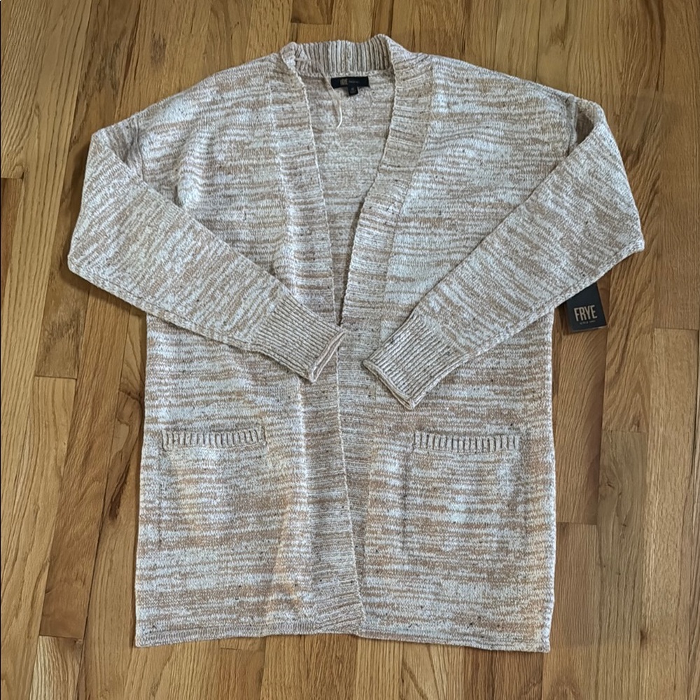 FRYE Donegal Open Knit Cardigan, Russet, Size Medium NWT
